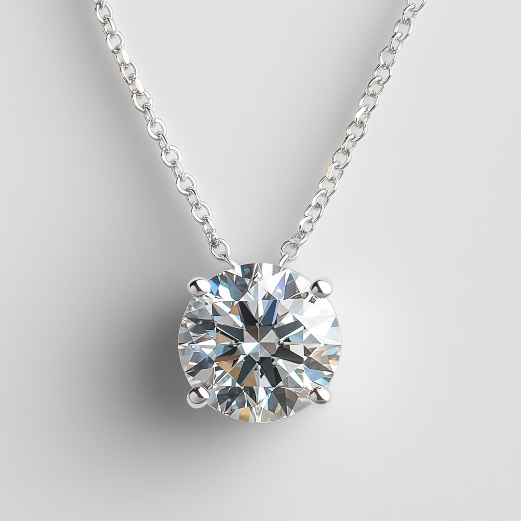 ⁦שרשרת יהלום 1ct⁩ – תמונה ⁦4⁩