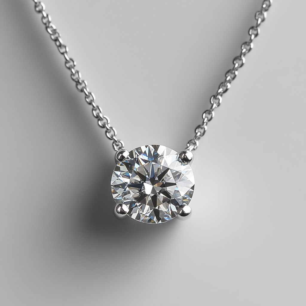 ⁦שרשרת יהלום 1ct⁩ – תמונה ⁦3⁩