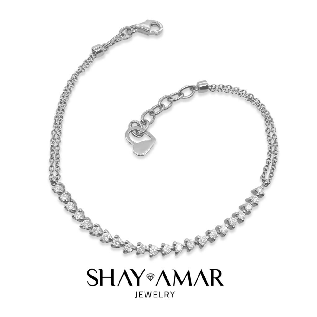צמיד חצי טניס יהלומים 0.40ct