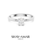 טבעת אובל עדינה 0.30ct