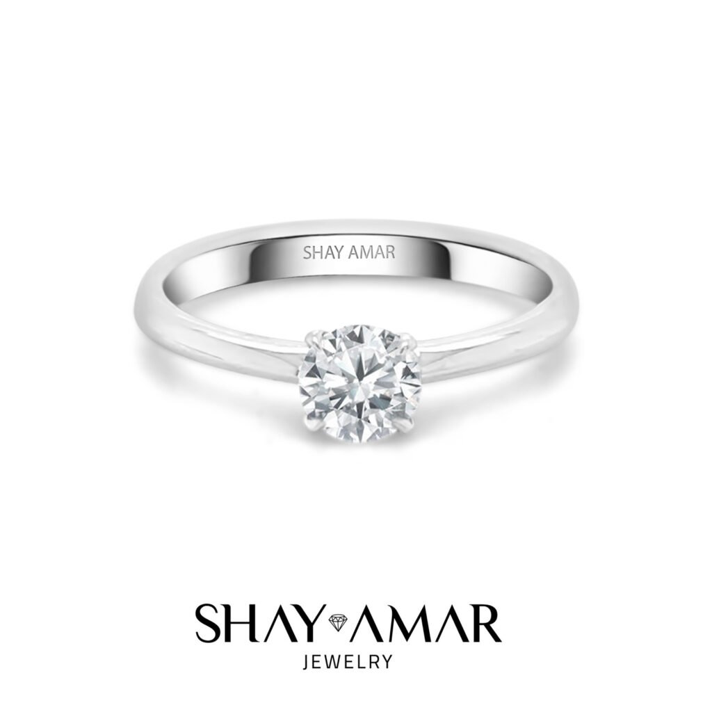 טבעת סוליטר קלאסית 0.60ct