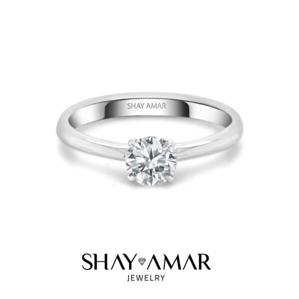 טבעת סוליטר קלאסית 0.60ct