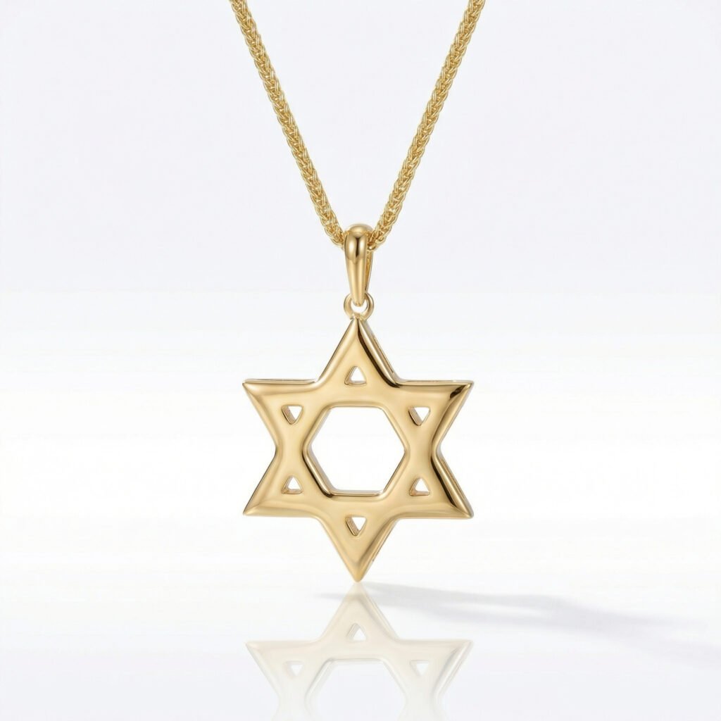 שרשרת מגן דוד חלק