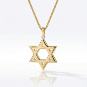 שרשרת מגן דוד חלק