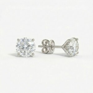 עגילי יהלומים צמודים