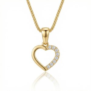 שרשרת לב חצי שיבוץ