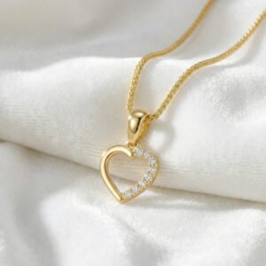 שרשרת לב חצי שיבוץ